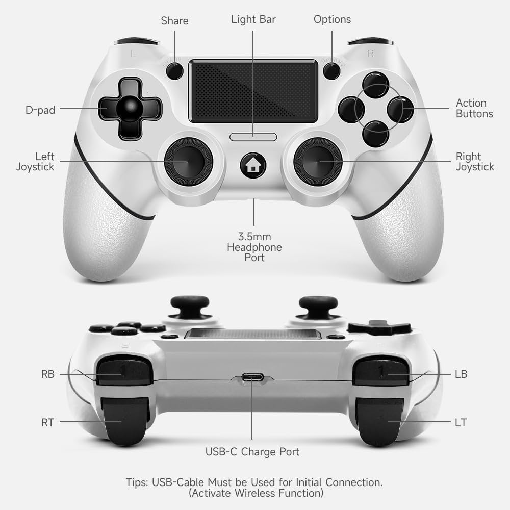 PlayStation4 - ACE Amazon.com: AceGamer 2 Pack for PS4 Controller, Wireless
